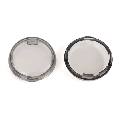 2 x Motorcycle Turn Signal Light Indicator Lens Cover Smoked Color for Harley