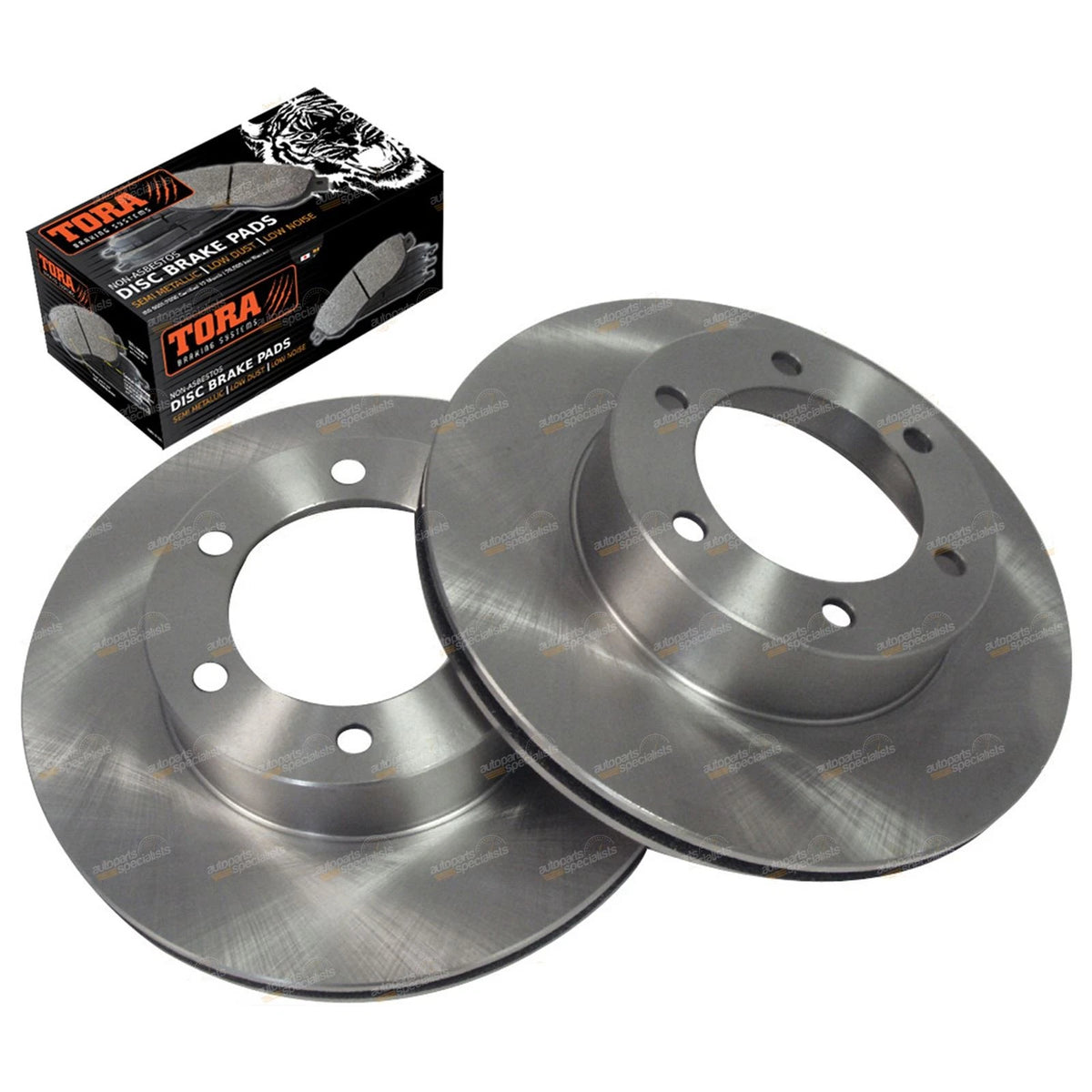 2 x Front Disc Brake Rotor + Pads for Prado KDJ120R GRJ120R (2002–2009)
