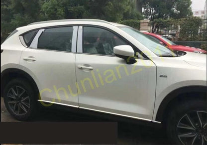 Steel Side Door Molding Cover Trim for Mazda CX-5 (2017-2021) 8pcs