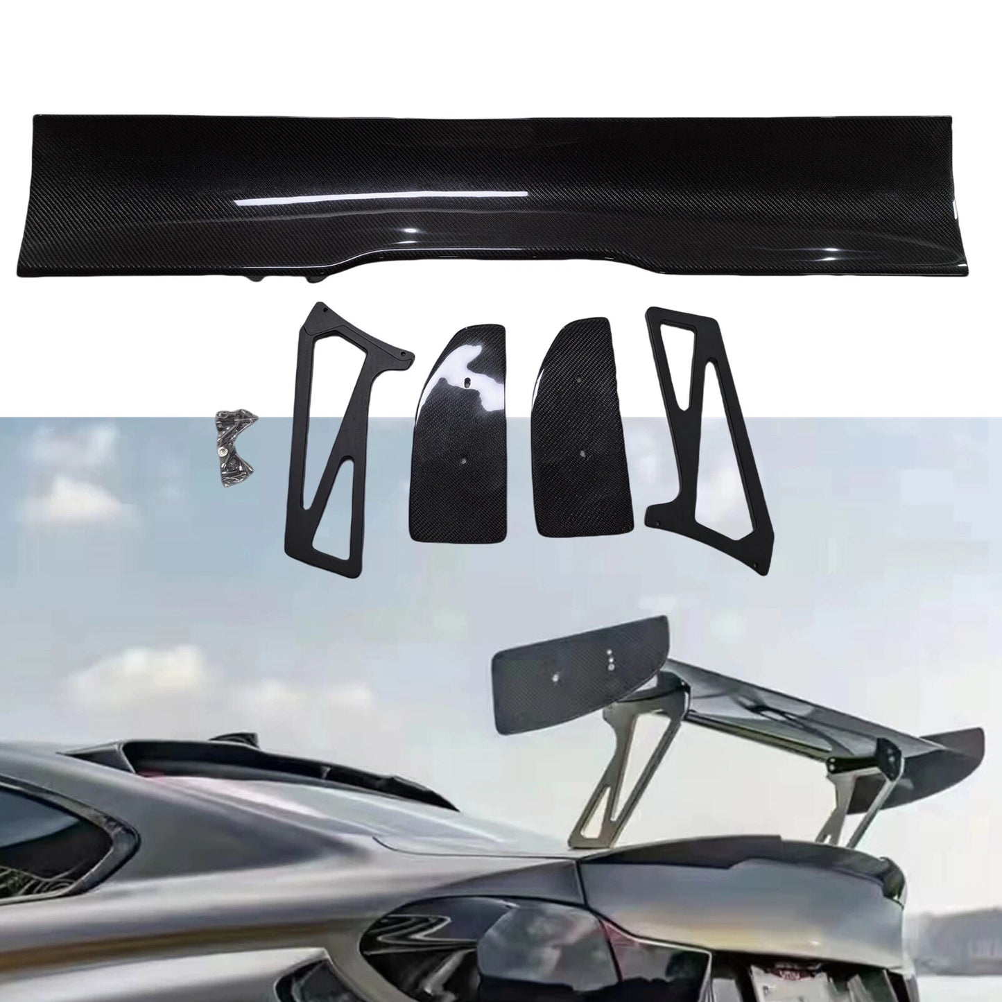 Rear Spoiler Lip for BMW 5 Series I5 G60 (2024 - ) 1 Set Carbon Fiber Black