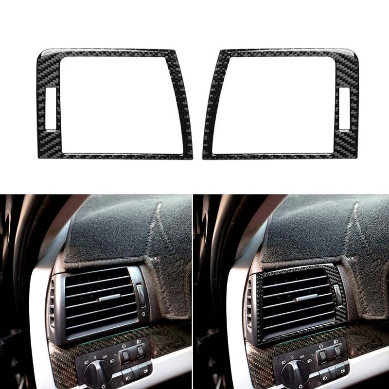 Carbon Fiber Interior Air Outlet Vent Cover Trim fits BMW 3 Series E46 1998-2005