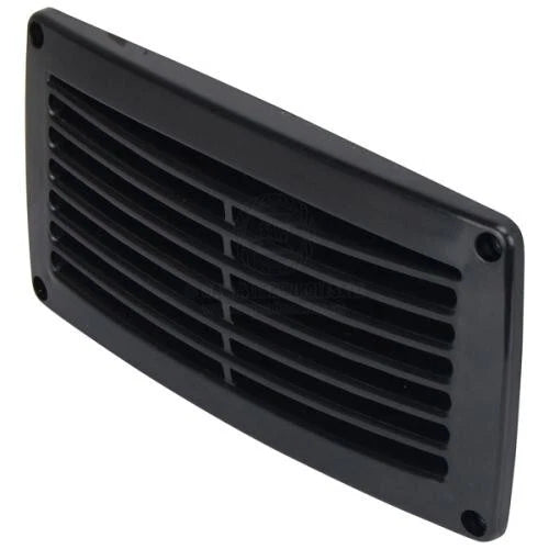 Plastic Tapered Edge Louvre Vent 203x103mm for Boat/Caravan/Camper Black