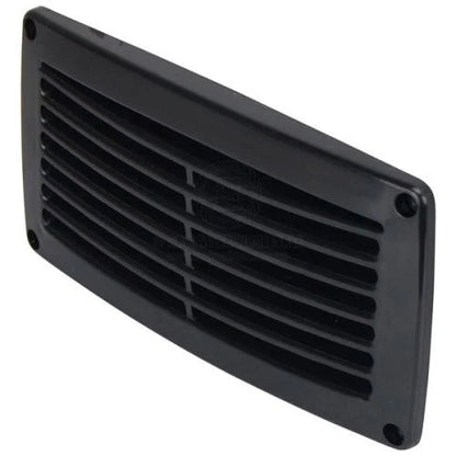 Plastic Tapered Edge Louvre Vent 203x103mm for Boat/Caravan/Camper Black