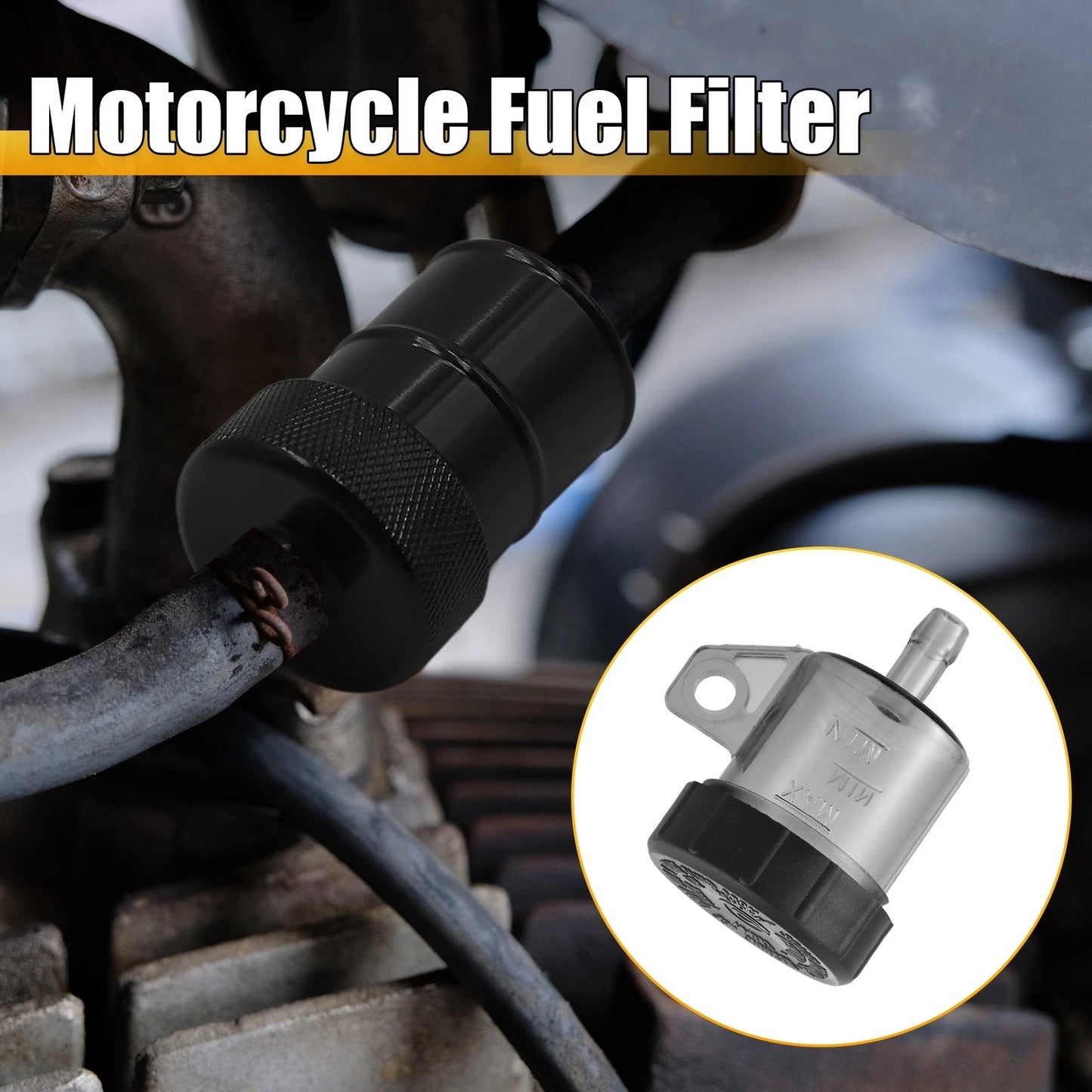 Oil Reservoir / Rear Brake Clutch Tank / Oil Cup Black for Universal Motorcycle