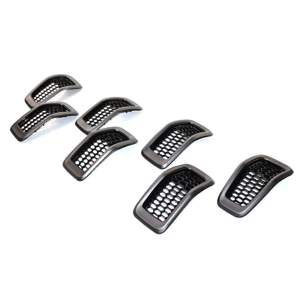 Honeycomb Front Grille Inserts for Jeep Cherokee 2014-2018 - Grey Cover Trim