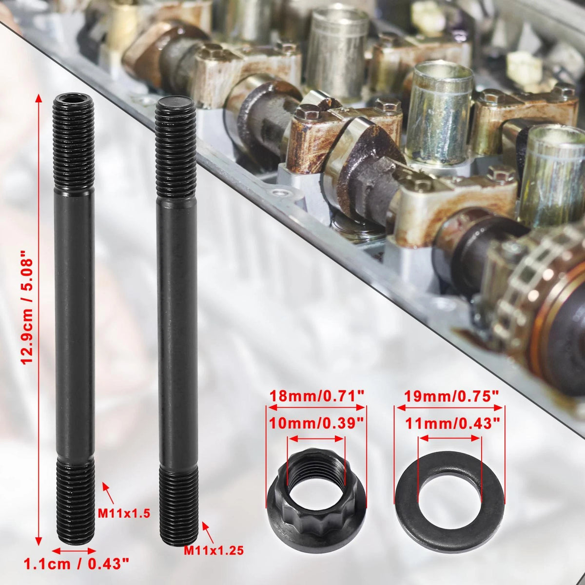 Cylinder Head Stud Kit for Nissan RB25 RB20 2.5L 2.0L (1990-2002)
