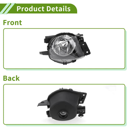 1 x Fog Light Grill for BMW 330i (2006-2008) Clear Black