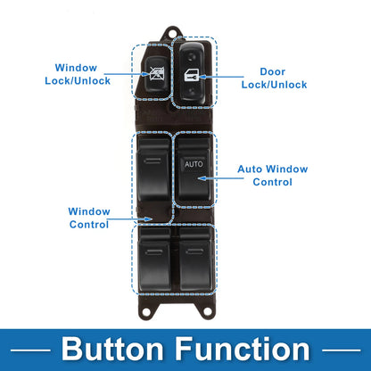 Front Right Power Window Switch for Toyota Land Cruiser (1997–2002)