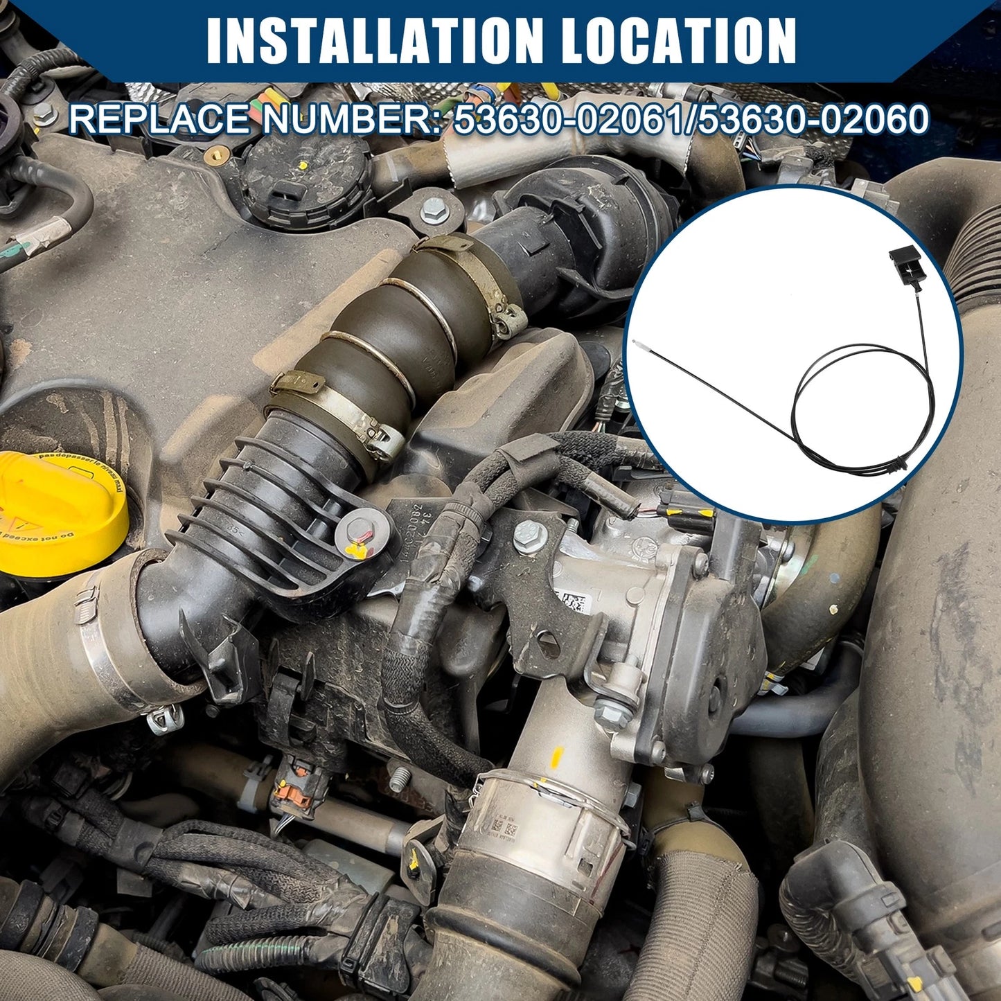 Hood Release Cable for Toyota Corolla Matrix (2003–2008)