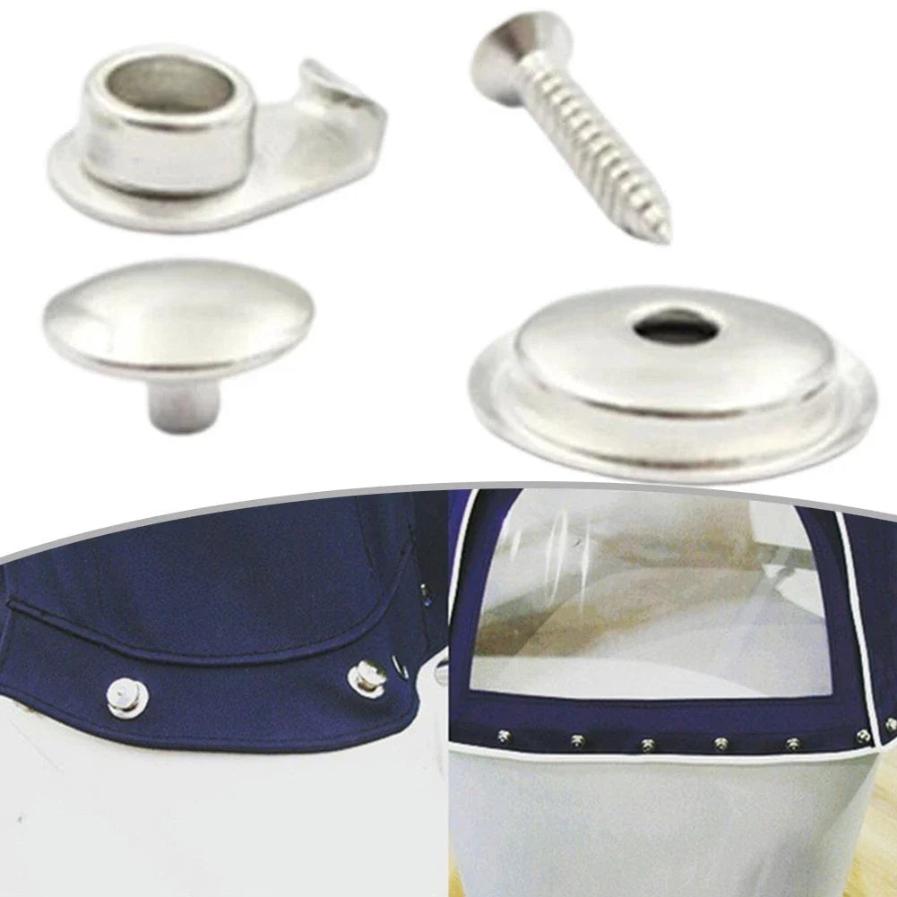 Marine Snap Fasteners Kit Stainless Steel for Canvas Covers Boats/RV/Trucks