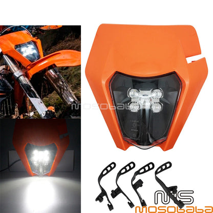 Enduro LED Headlight Lamp for Honda CR125, Kawasaki KX125, KX400, KX350