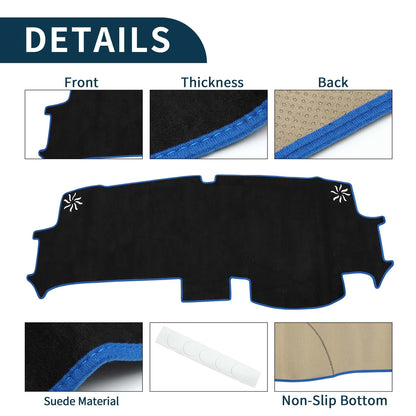 Dashboard Cover Mat for Honda STEPWGN AIR SPADA 2022-2023 Black Blue