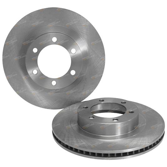2 x Front Disc Rotors for Toyota Landcruiser Prado RZJ120 VZJ120 (2002–2005)