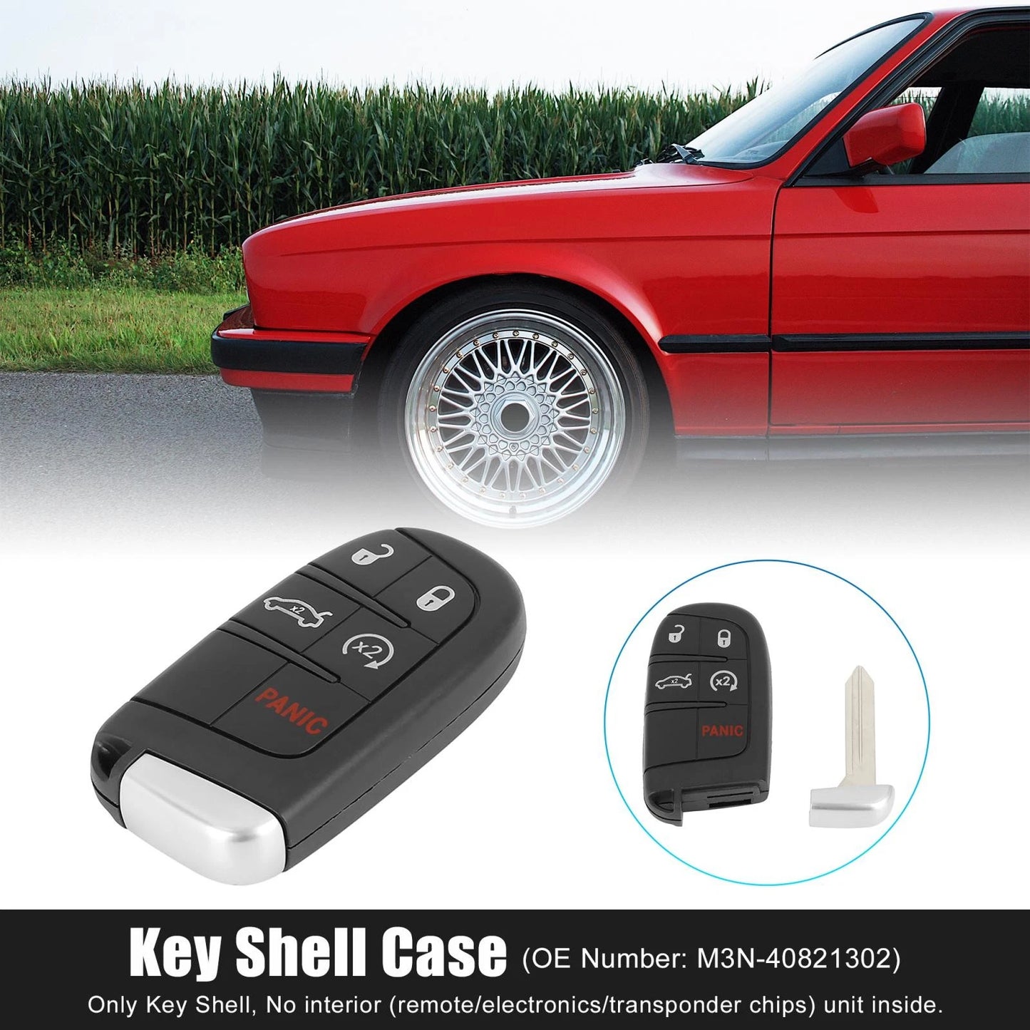 Key Fob Shell Case for Dodge Journey Challenger 5 Key Button