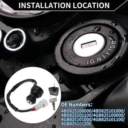 Ignition Key Switch for Yamaha YFM400 Kodiak 400 (1993–1998)