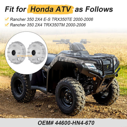 2 x Front Brake Drums for Honda Rancher 350 TRX350TM (2000–2006)