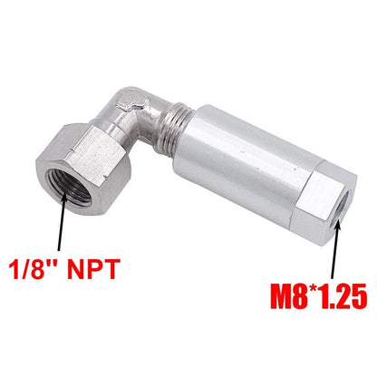 Fuel Rail Pressure Gauge Adapter & 90 Degree Swivel Fitting for Ford