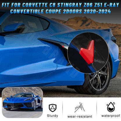 Door Edge Guards Corner Protector Cover Red for Chevrolet Corvette (2020-2024)