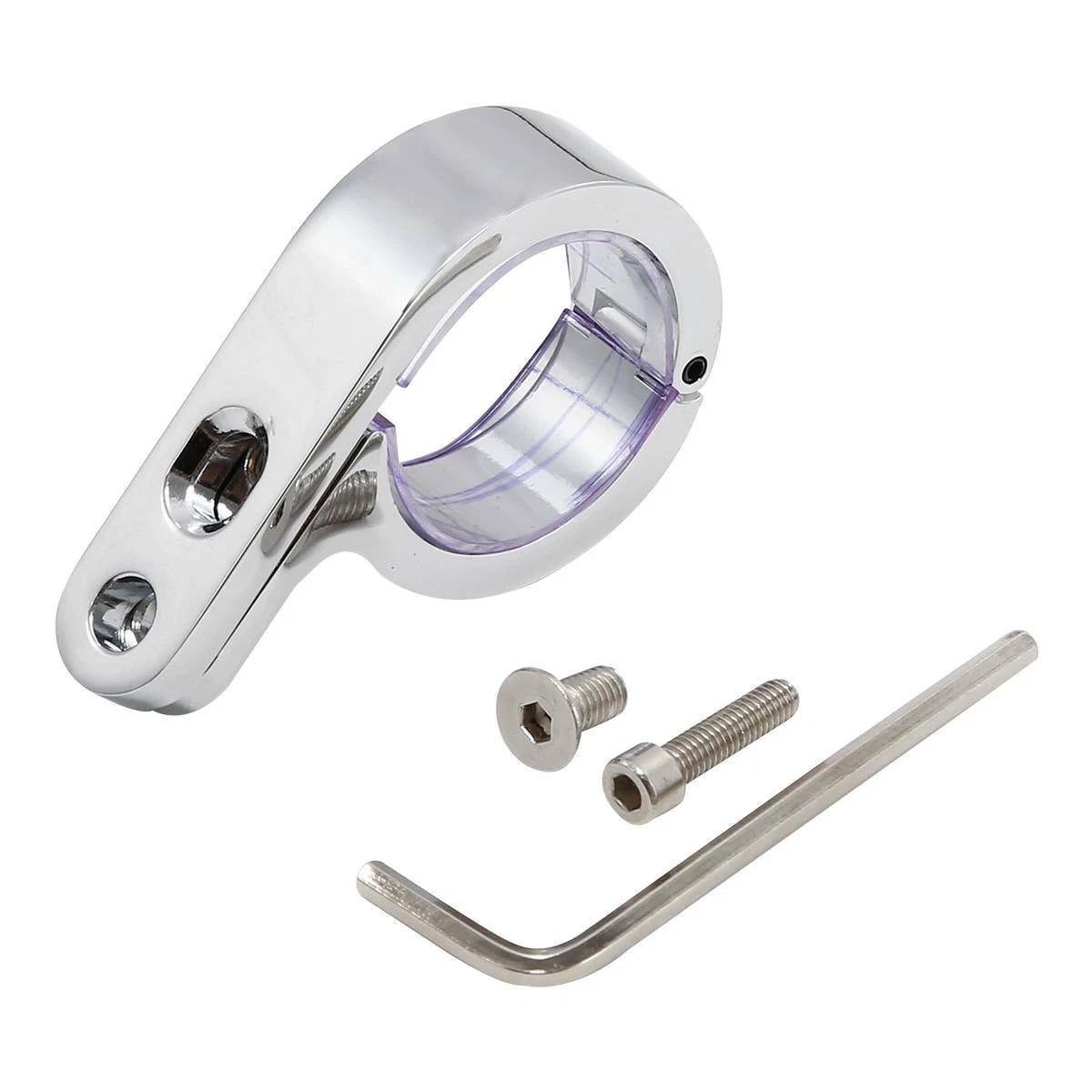 1 1/4" Chrome Universal Handlebar Mounts Clamp Clock for Harley Suzuki