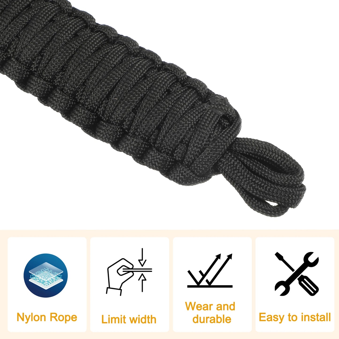 Car Door Limiting Straps  for Jeep Wrangler TJ JK JL (2007-2023) Black