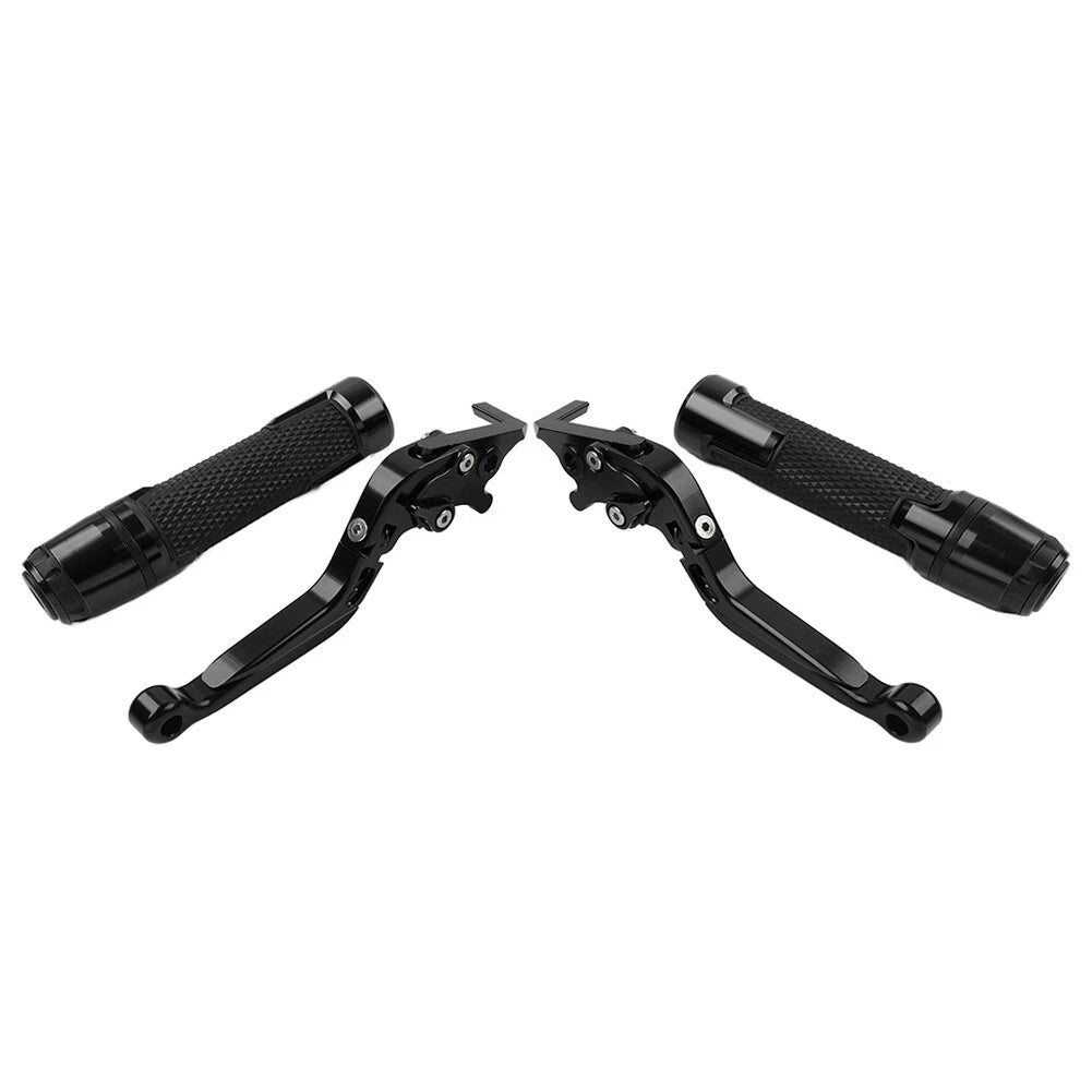 Black Extendable Brake Clutch Lever Grip Set for BMW S1000XR (2015-2021)
