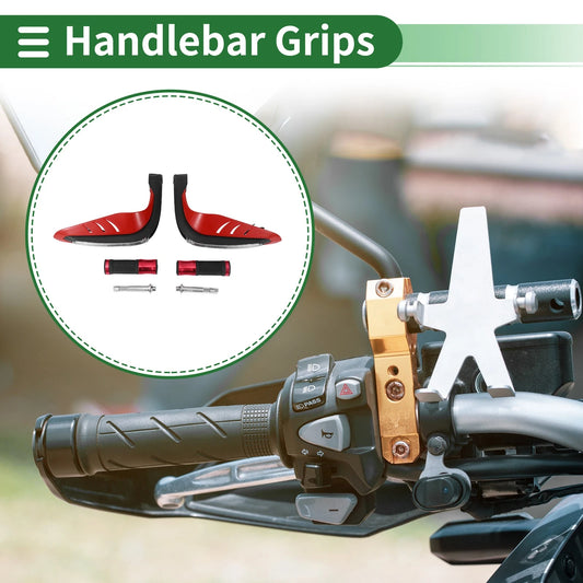 7/8 22mm Motorcycle Hand Grips Cover Kit Hand Grips Rubber Red