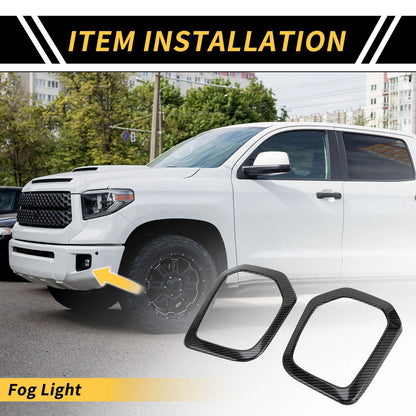 Carbon Fiber Fog Light Grill Cover Trims for Toyota Tacoma (2016-2023)