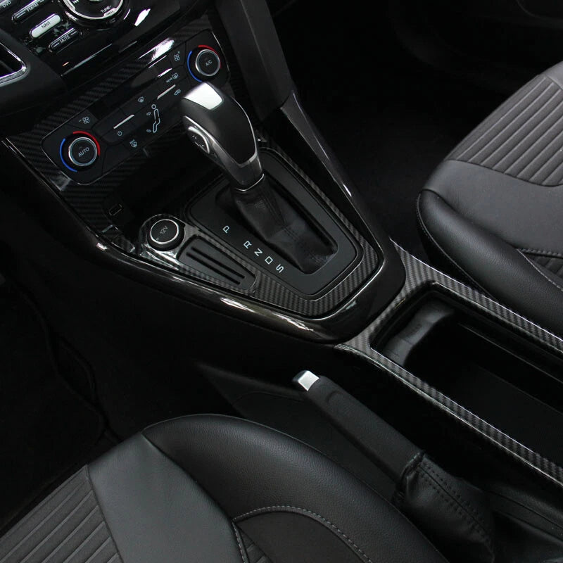 Carbon Fiber Gear Shift Box Panel Cover for Ford Focus MK3 (2015-2018)