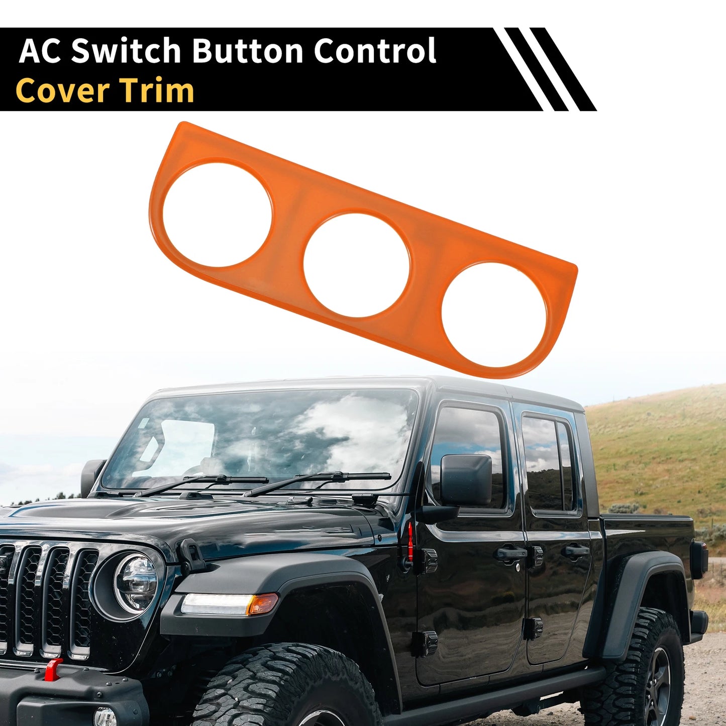 AC Switch Button Control Cover Trim for Jeep Wrangler JK (2011-2017) Orange