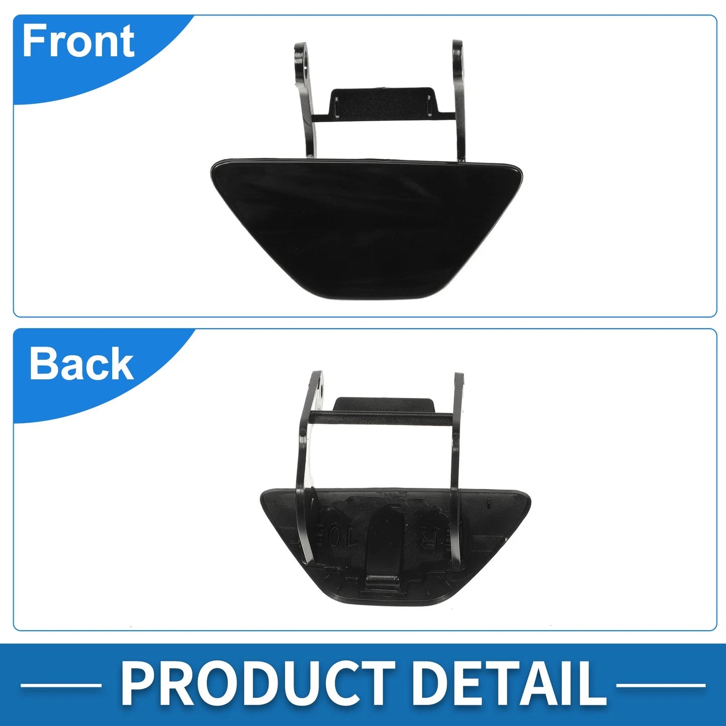 Front Right Washer Nozzle Cover for BMW 528i 2014-2016 (2 x Covers) Black
