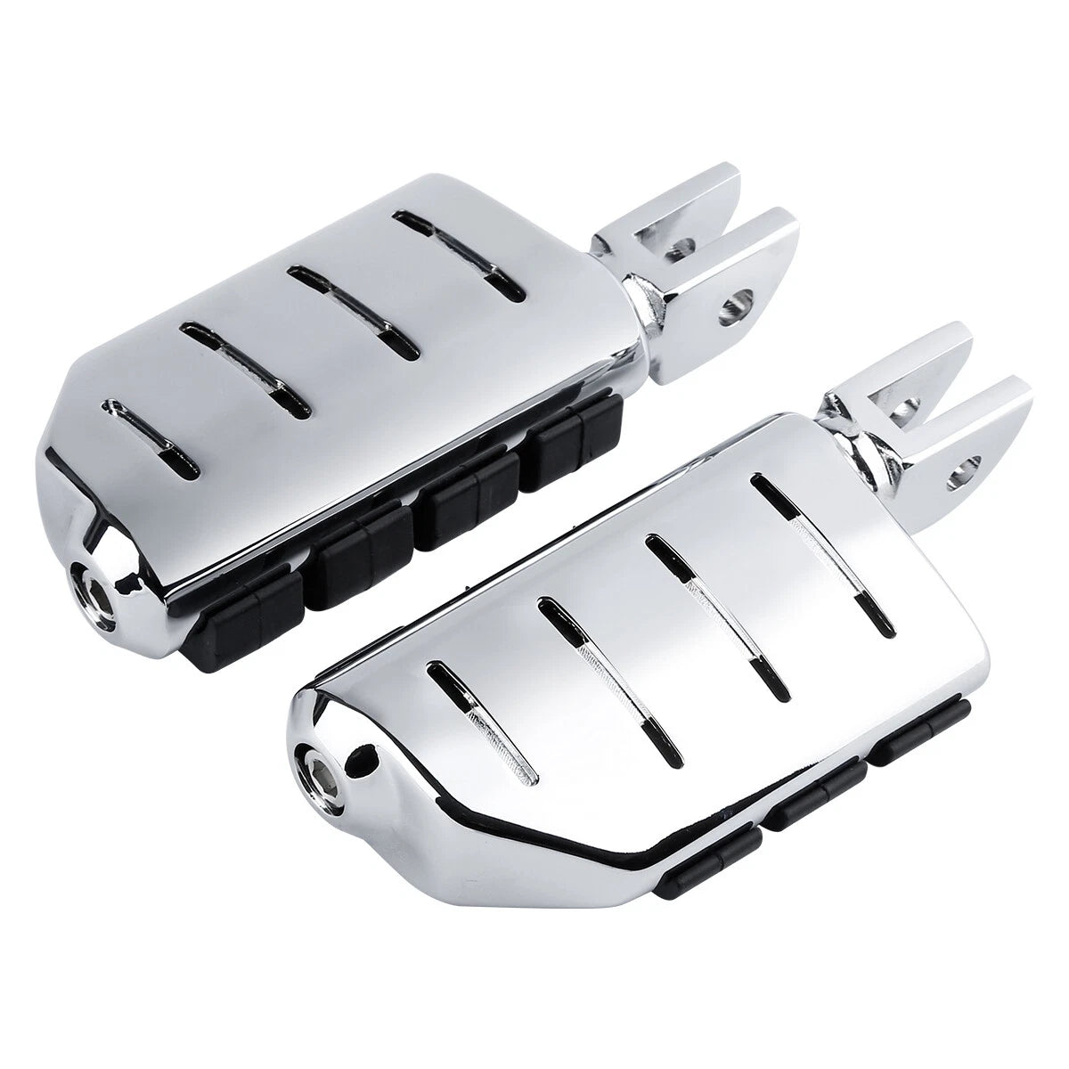 2x Footpegs Footrests Chrome Driver for Harley Softail Street Bob (2018-2025)
