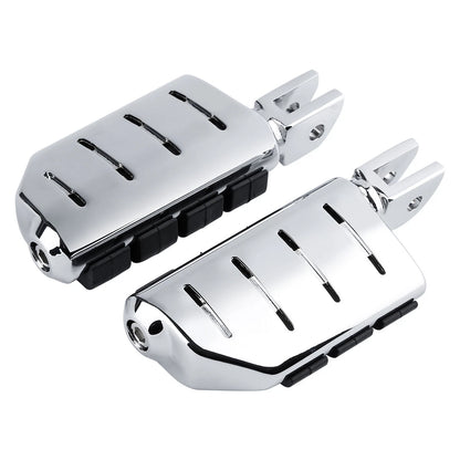 2x Footpegs Footrests Chrome Driver for Harley Softail Street Bob (2018-2025)