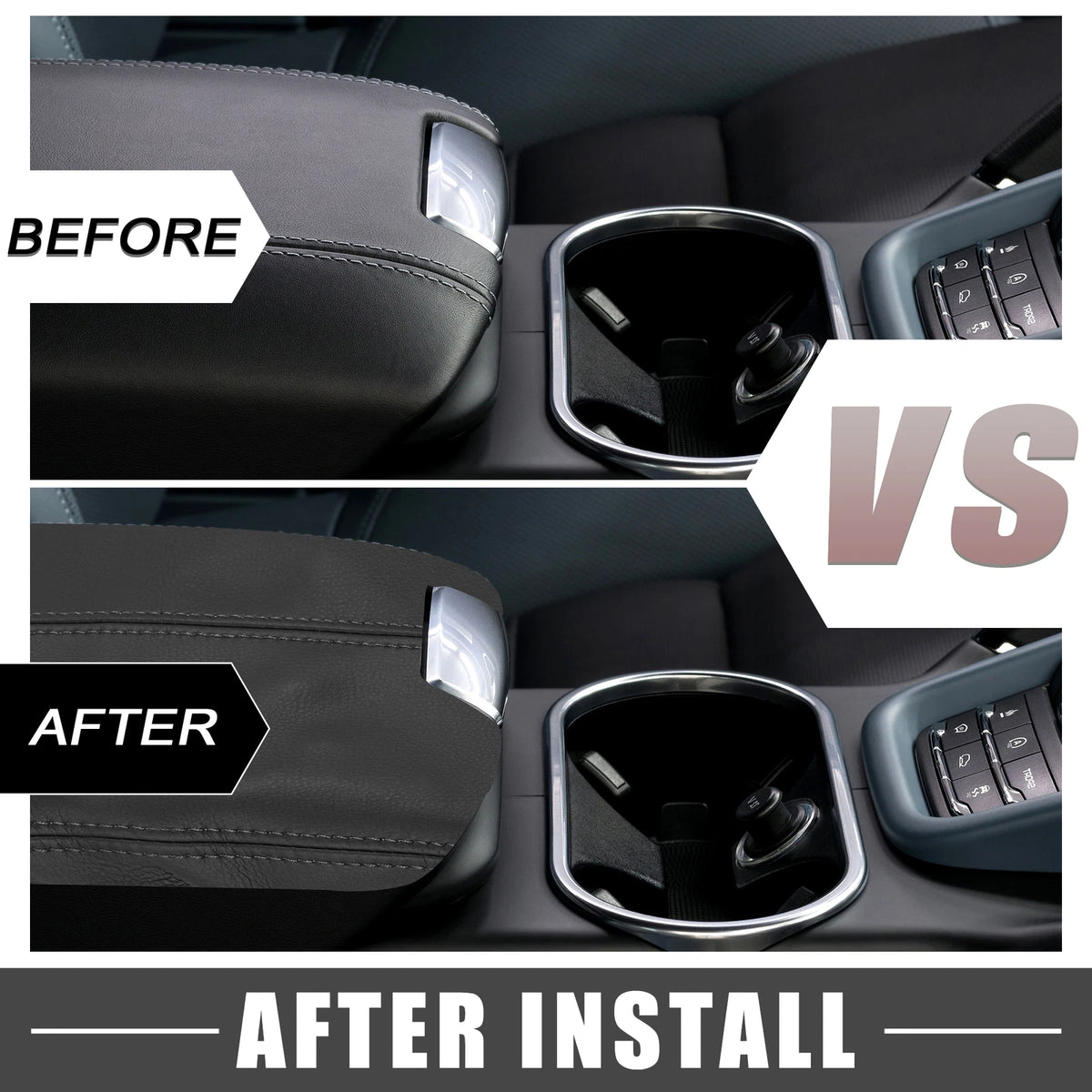 Car Center Console Armrest Cover for Honda Accord (2008-2012) Black