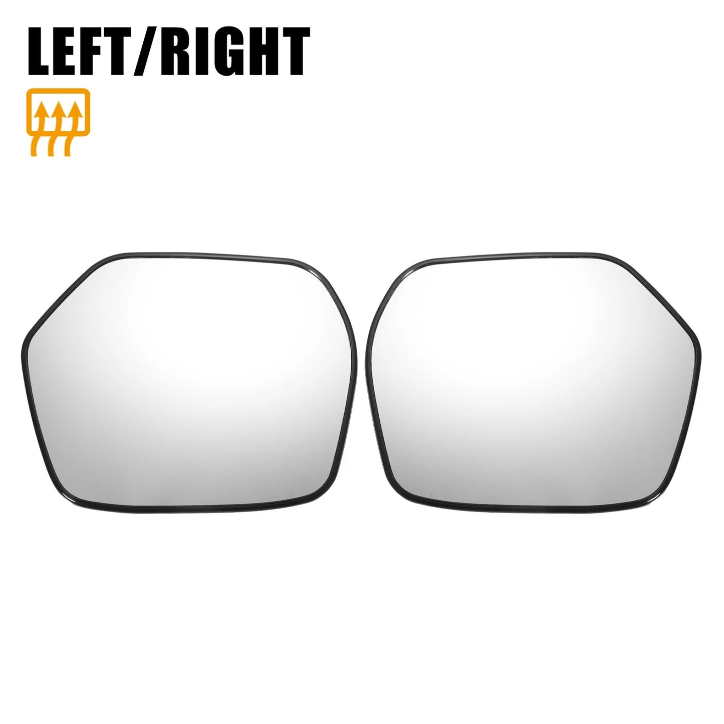 Left Right White Mirror Glass Pair w/ Back Heated for Honda CR-V (2007-2011)