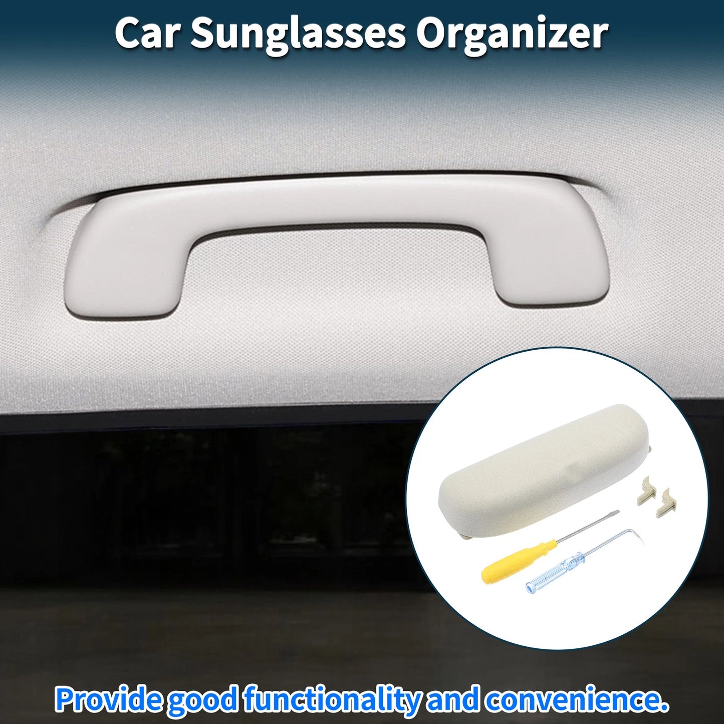 Sunglasses Case for Porsche Paramera Eyeglasses Holder Beige
