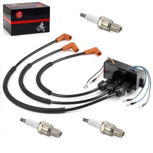 2 x Ignition Coil & Wires w/ Spark Plug for Polaris SLTX-B SLTX (1999–2000)