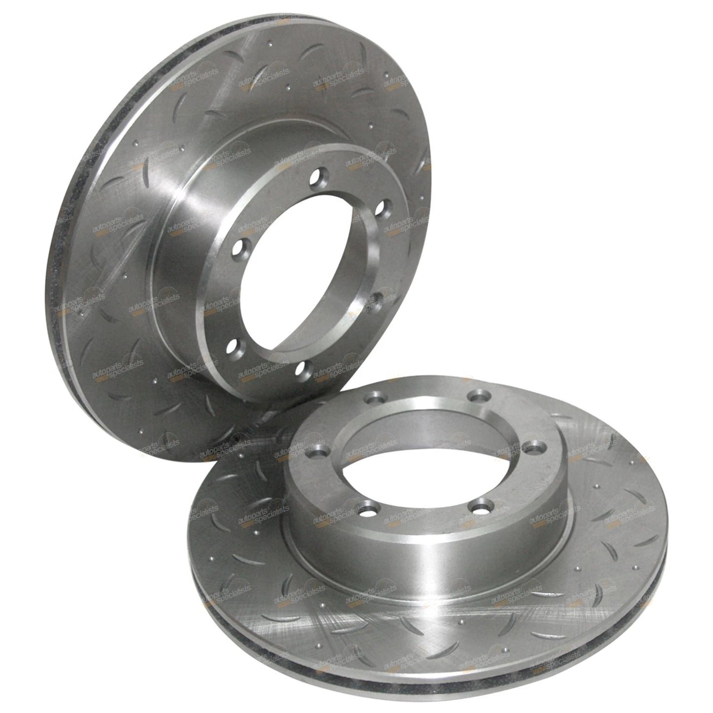 2 x Front Slotted Disc Brake Rotors for Hilux VZN167 VZN172 4x4