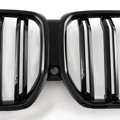 Gloss Black Dual Slat Front Kidney Grille for BMW X6 G06 X6M F96 (2020-2023)