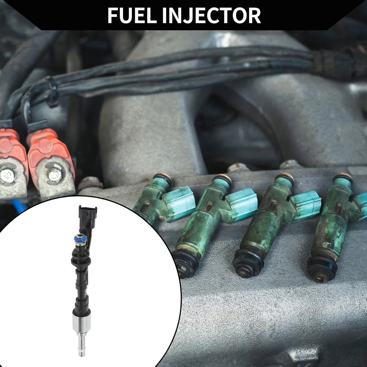 Fuel Injector for Land Rover Range Rover 2010-2013 5.0L Black 1 Pc