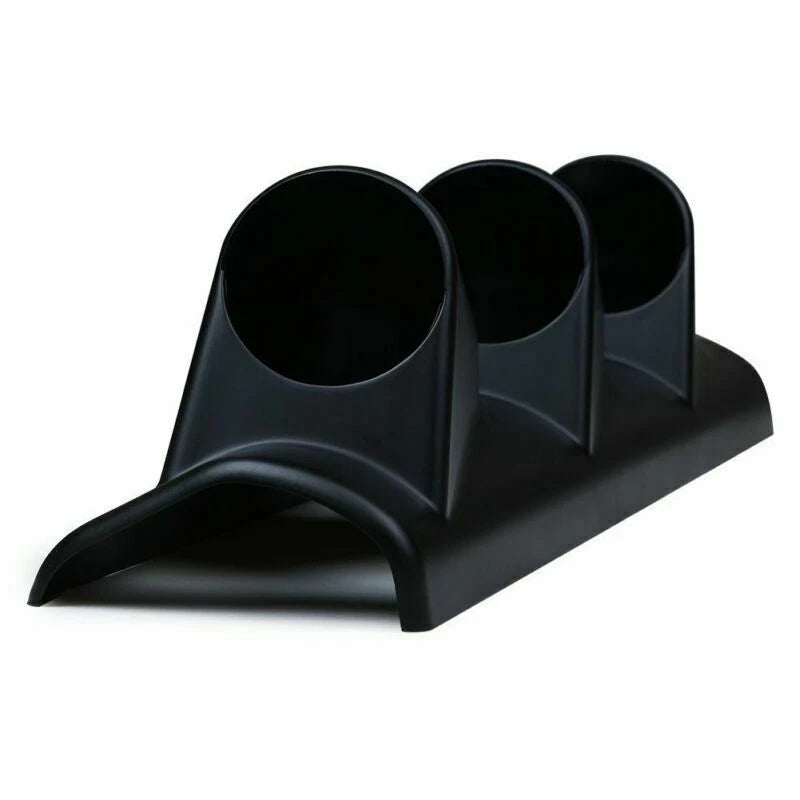 A-Pillar Pod 3 x Triple Gauge Holder for Car 52mm Bendable Black