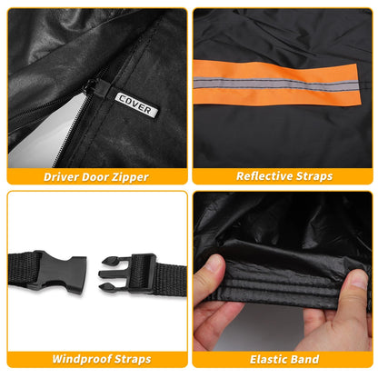 Waterproof All Weather Car Cover with Reflective Strap for Ford Fiesta Sedan