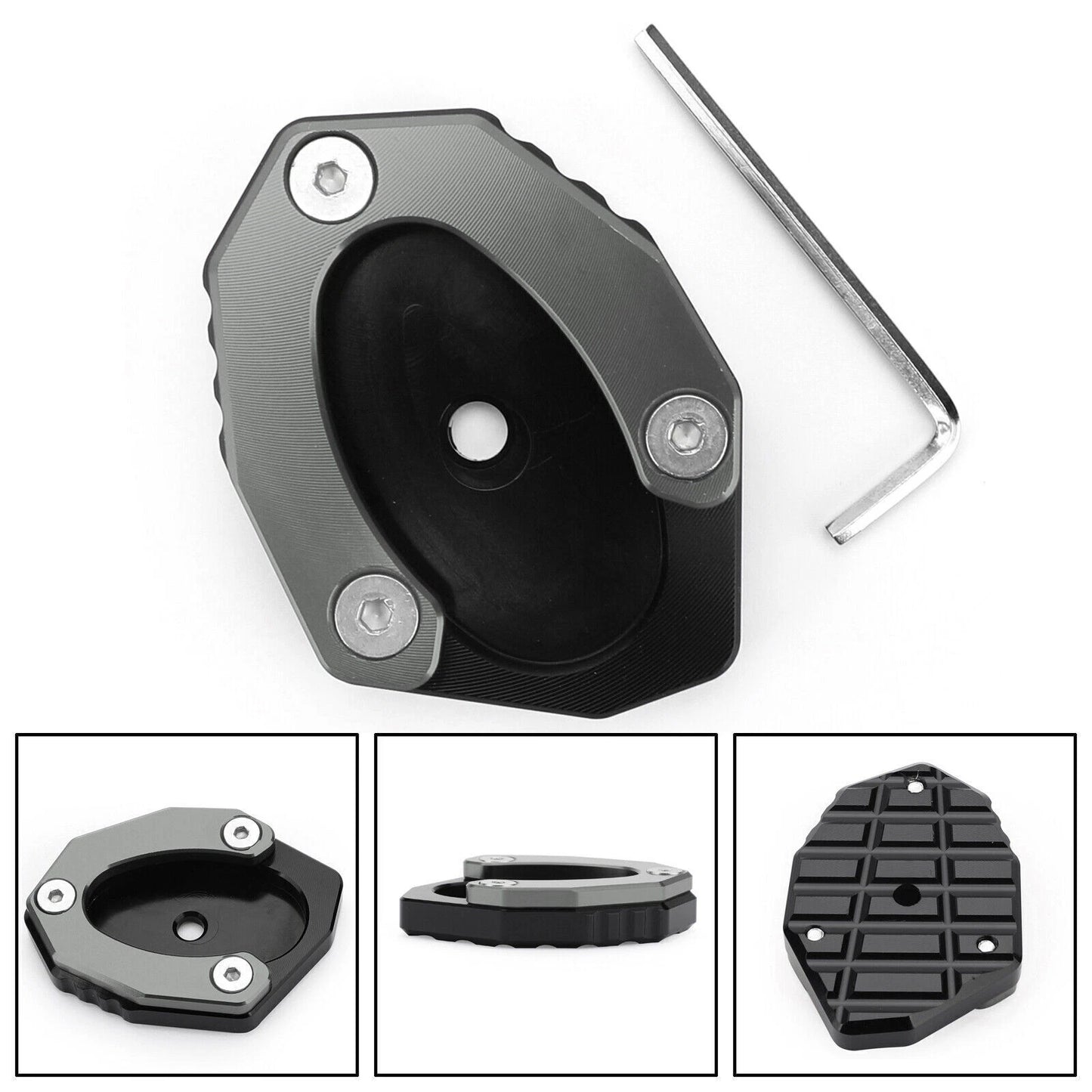 Titanium Side Stand Pad Extension for Kawasaki Z650 Z1000SX (2017-2023)