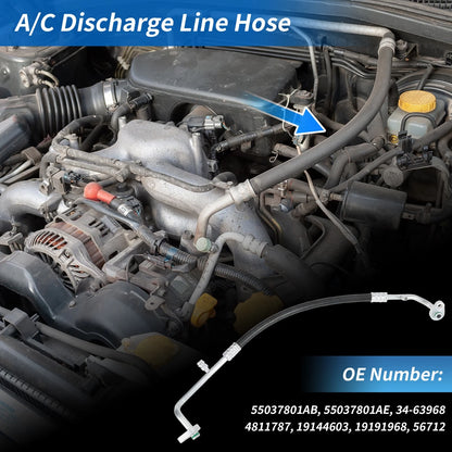 A/C Discharge Line Hose for Jeep Liberty 2002-2005 V6 3.7L  No.55037801AB