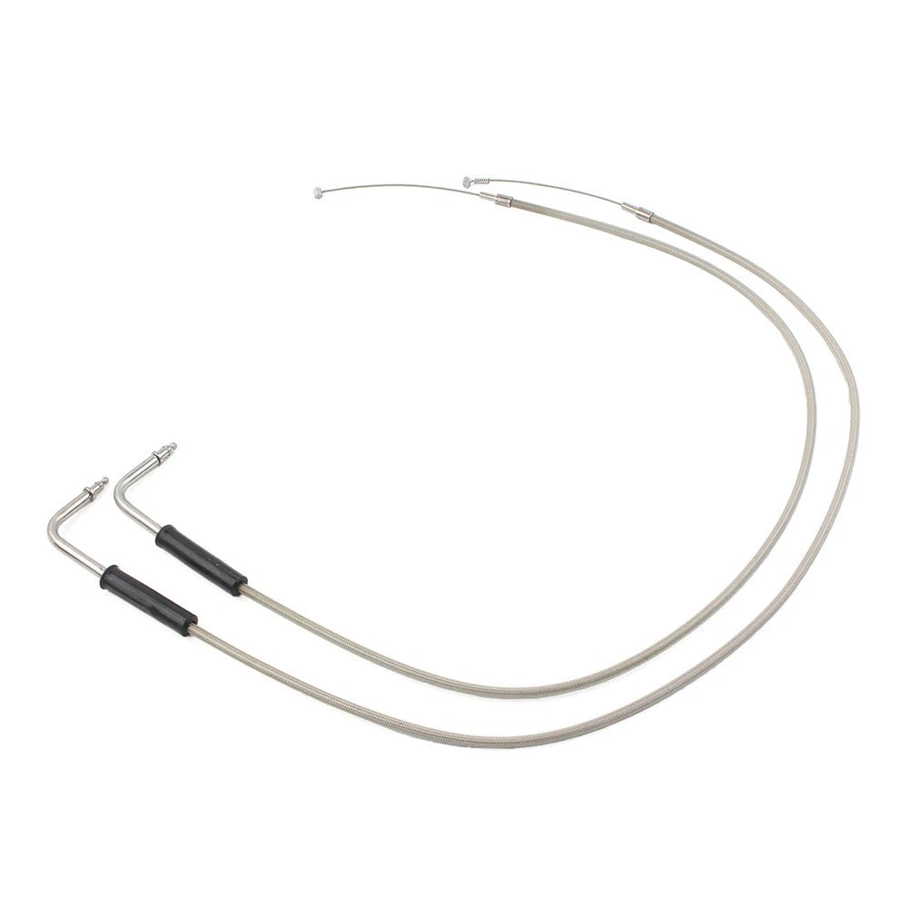 Stainless Throttle Cable for Harley Sportster XL1200, 883, Dyna, Road King (90cm)