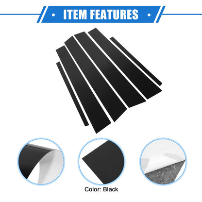 6 x Pillar Post Window Trim Covers for Honda Accord Sedan (2008-2012)