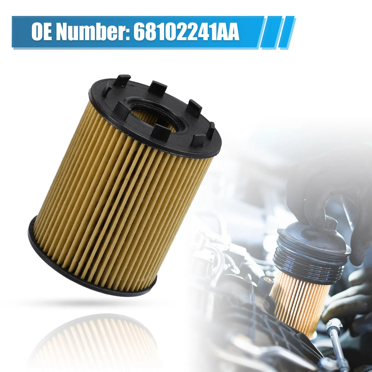 3 x Engine Oil Filters with Seals for KIA II 1.3L (2001-2006)