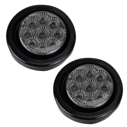 2" Round Red LED Side Marker Lights for Truck Trailer Van