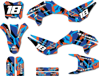 Custom Graphics Full Kit for Kayo TD 125 Models Miami Style Sticker