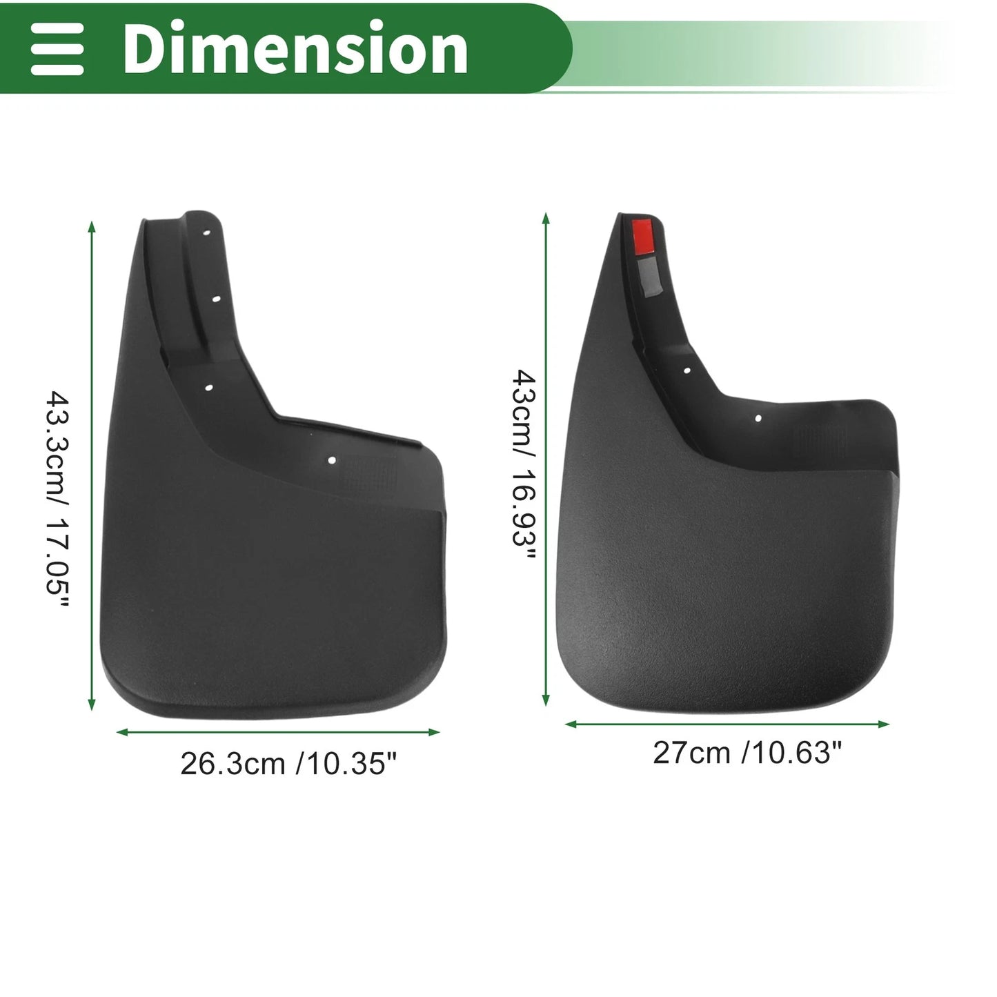 Mud Flaps Splash Guards for Chevrolet Silverado (2014-2018)