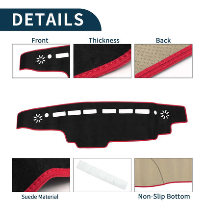 Dash Cover Mat for Suzuki Every DA17W DA17V (2015-2023) - Black Red